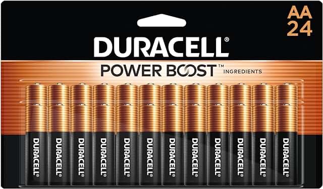 duracell 24 count aa batteries, no box