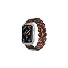 Odash WX-501-BRN45 42-44-4-49 mm Resin Band for Apple Watch Oval Version  Brown Tortoise Shell