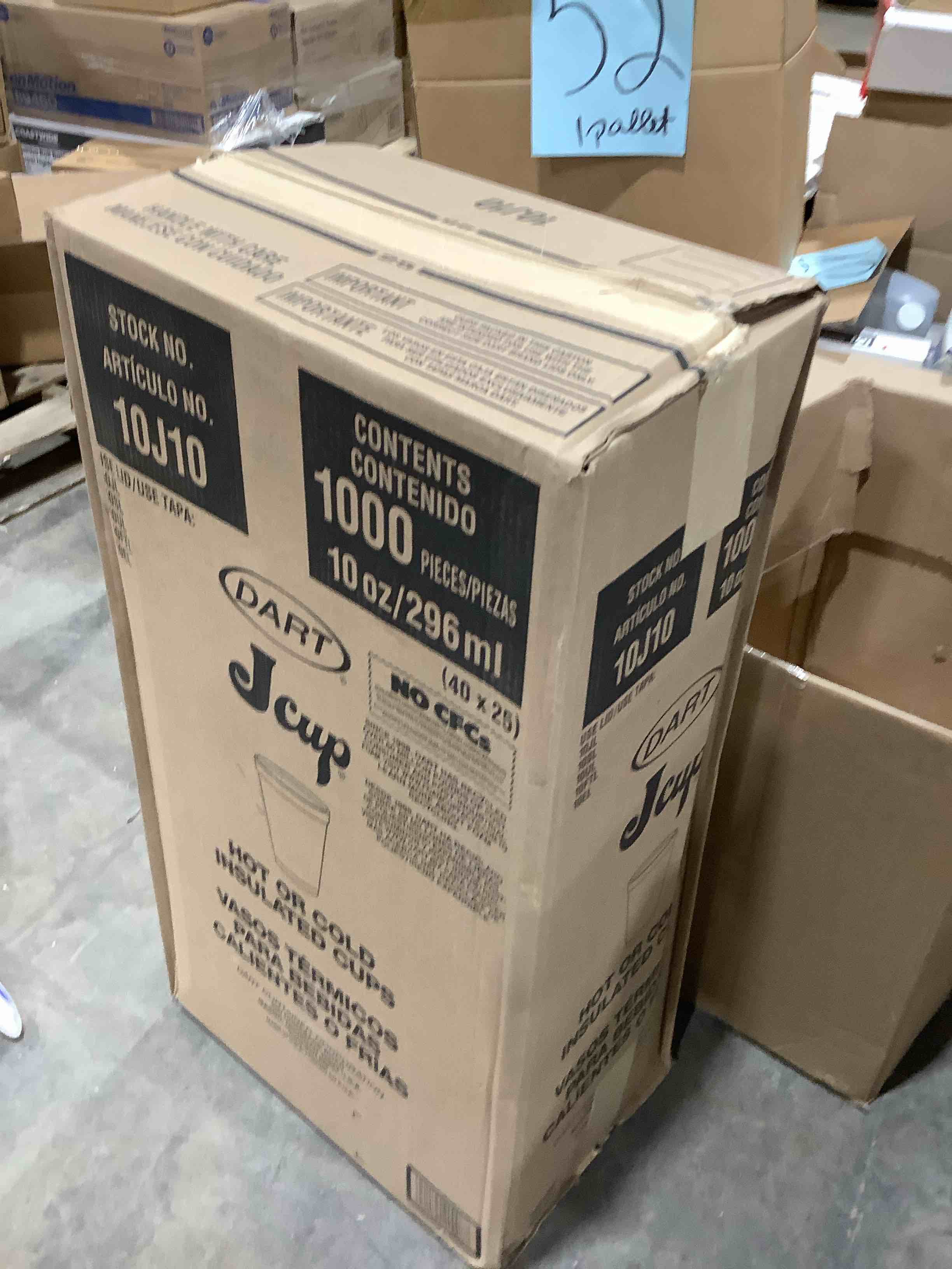 Dart  DCC10J10CT  Insulated Foam Cups  1000 / Carton  White  10 fl oz