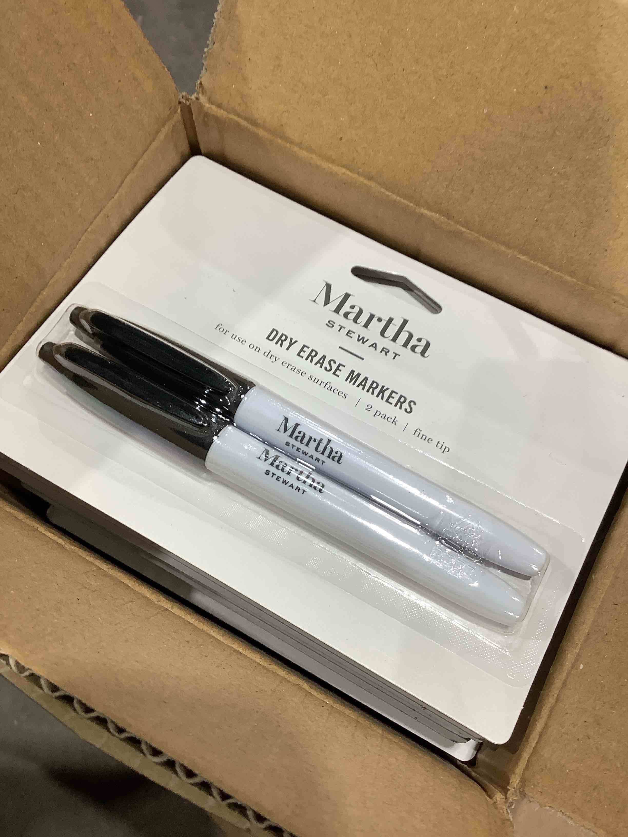 Martha Stewart dry eraser markers for use on dryer eraser surfaces, two pack fine tip, 12 quantity