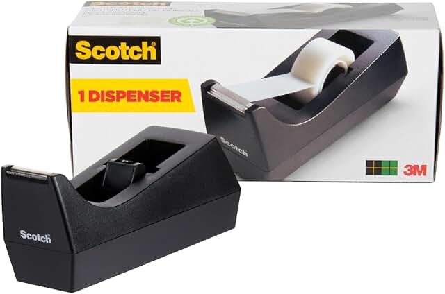 scotch desktop tape dispenser  black two-tone  1 dispenser