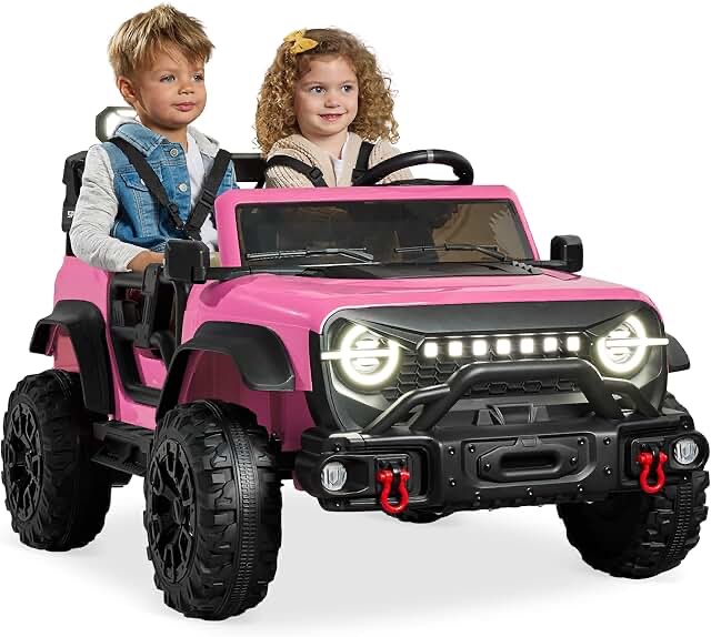 Two seater children's car NEL – 901A, pink