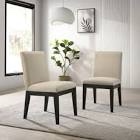 roundhill furniture rocco contemporary solid wood dining chairs, set of 2, beige