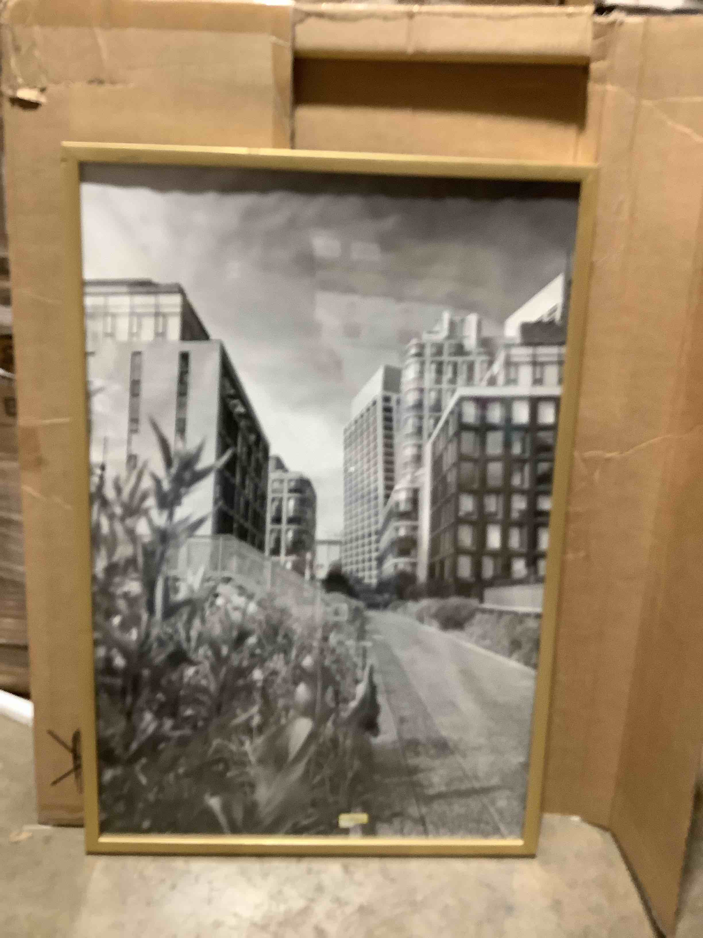 5" x 37" gold picture frame