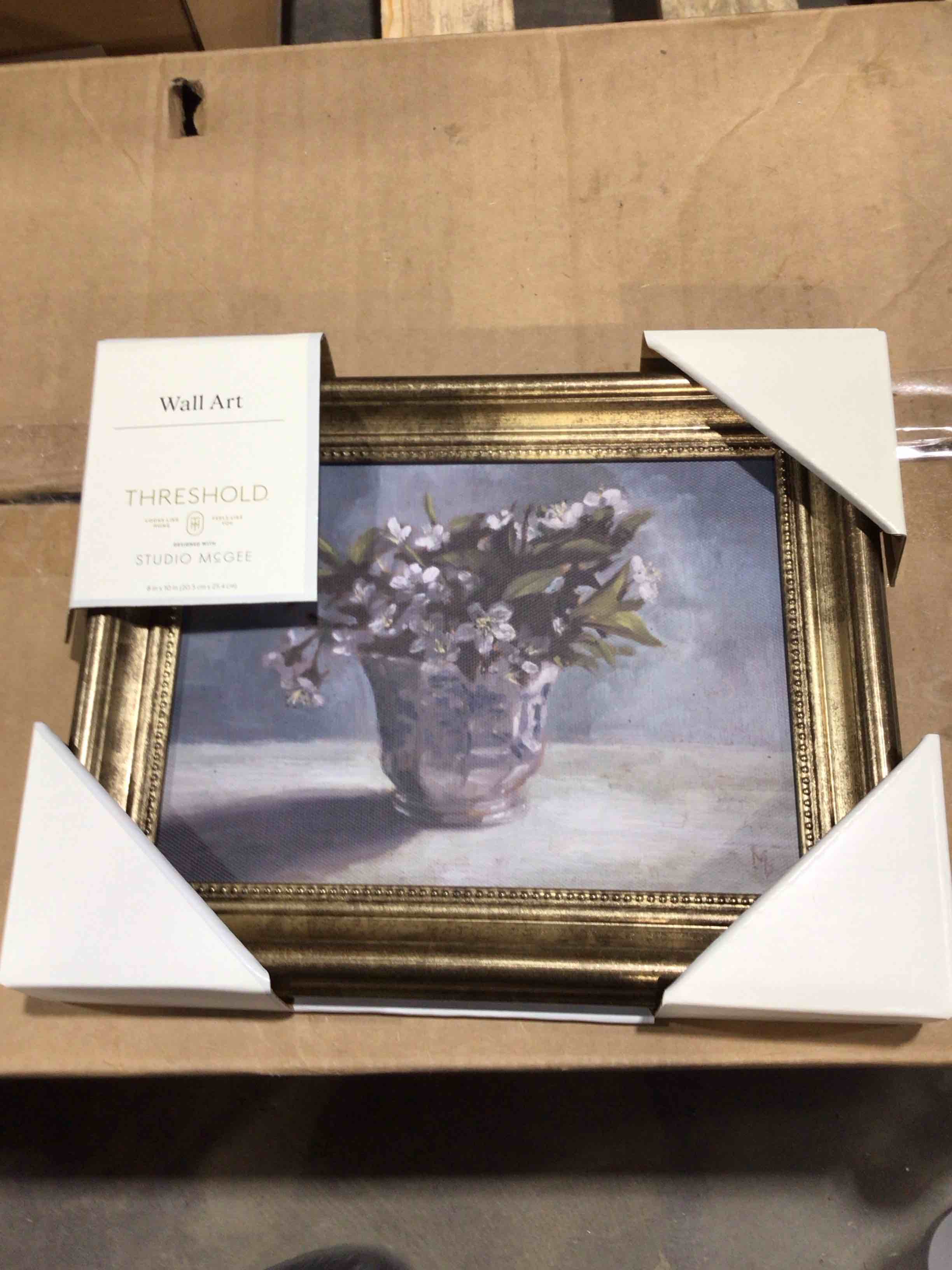 10"x8" flower vintage framed wall art - threshold™ designed with studio mcgee