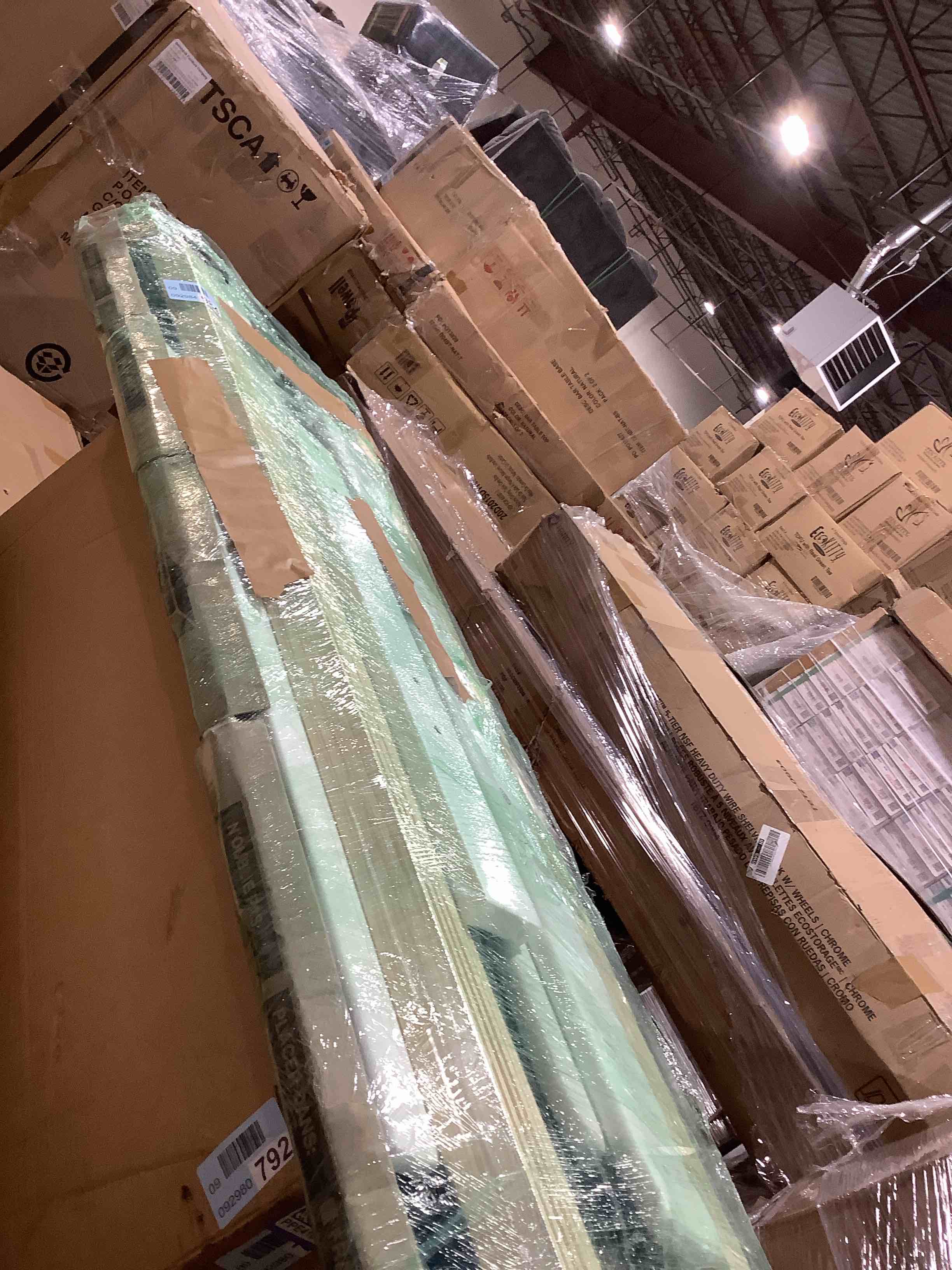 Condition photo showing Good Condition for Full size white upholstered bedframe