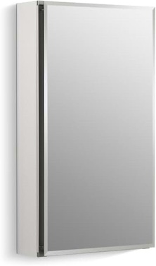 recessed surface mount aluminum beveled medicine cabinet