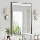 metal silver frame mirror metal