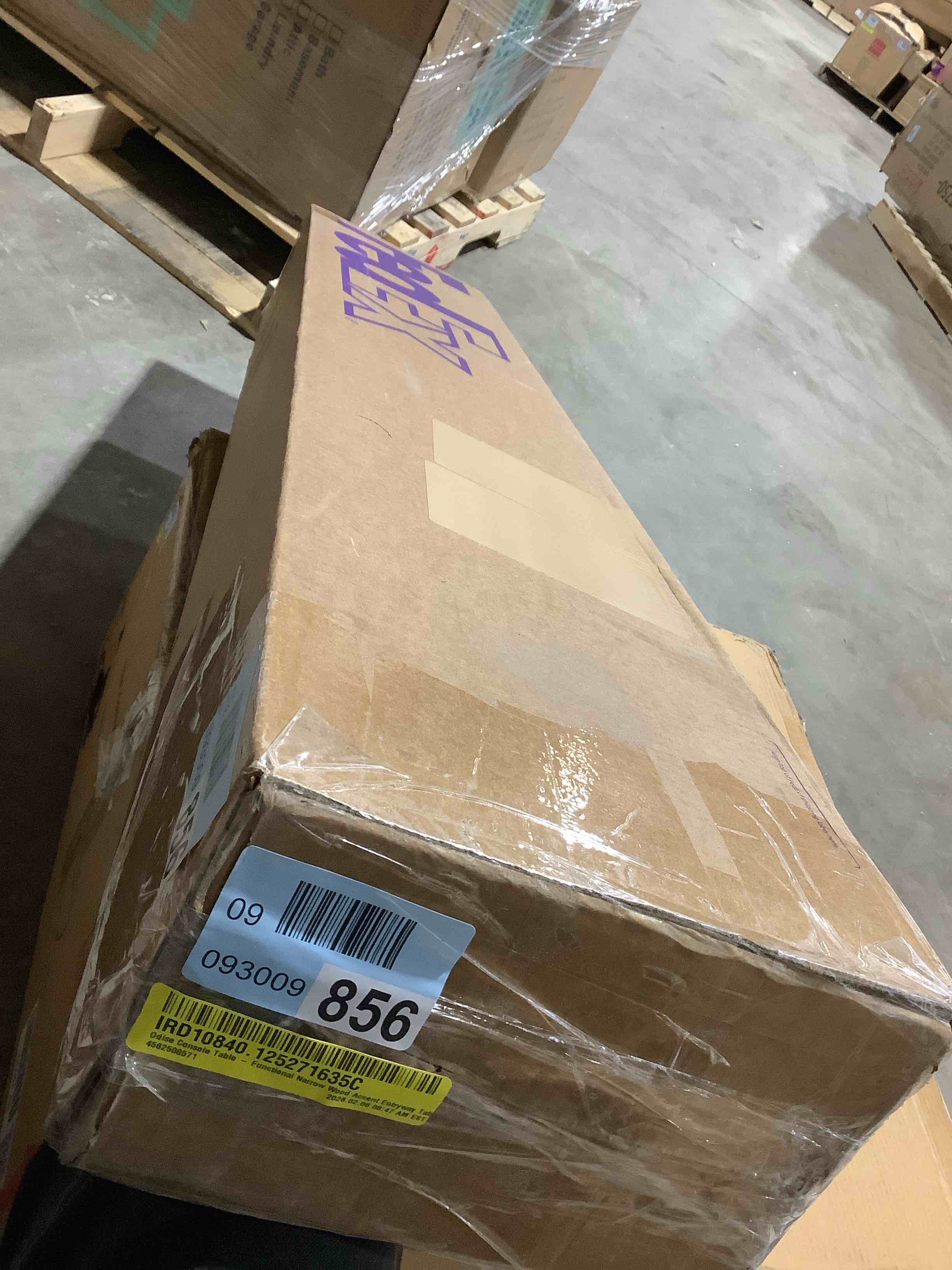 Condition photo showing Good Condition for Odise consult table, functional narrow, wood accent entryway table