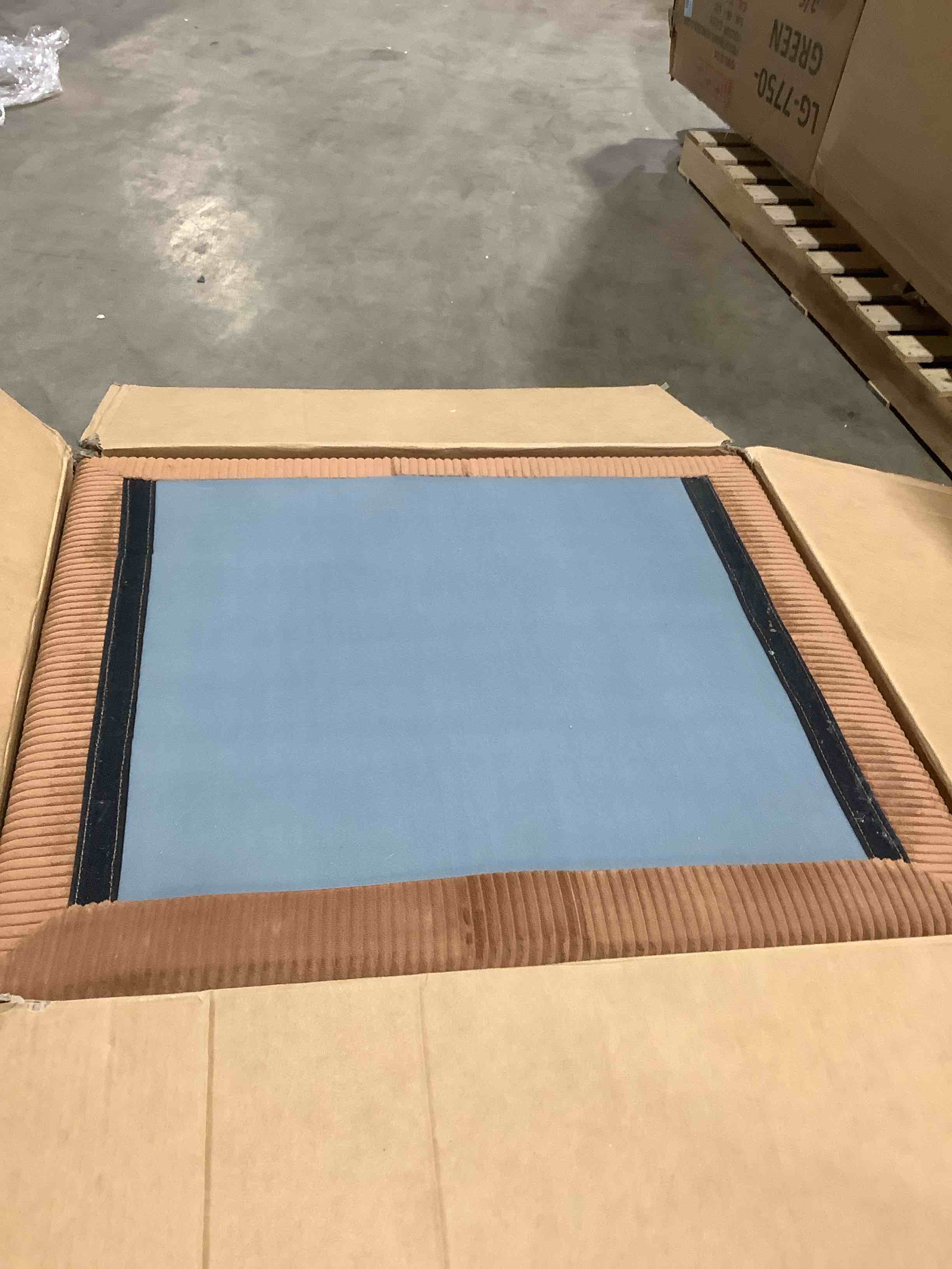 Condition photo showing Good Condition for Modular corduroy, brown ottoman