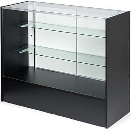 48 inch black full vision display showcase, box 2 of 2 only