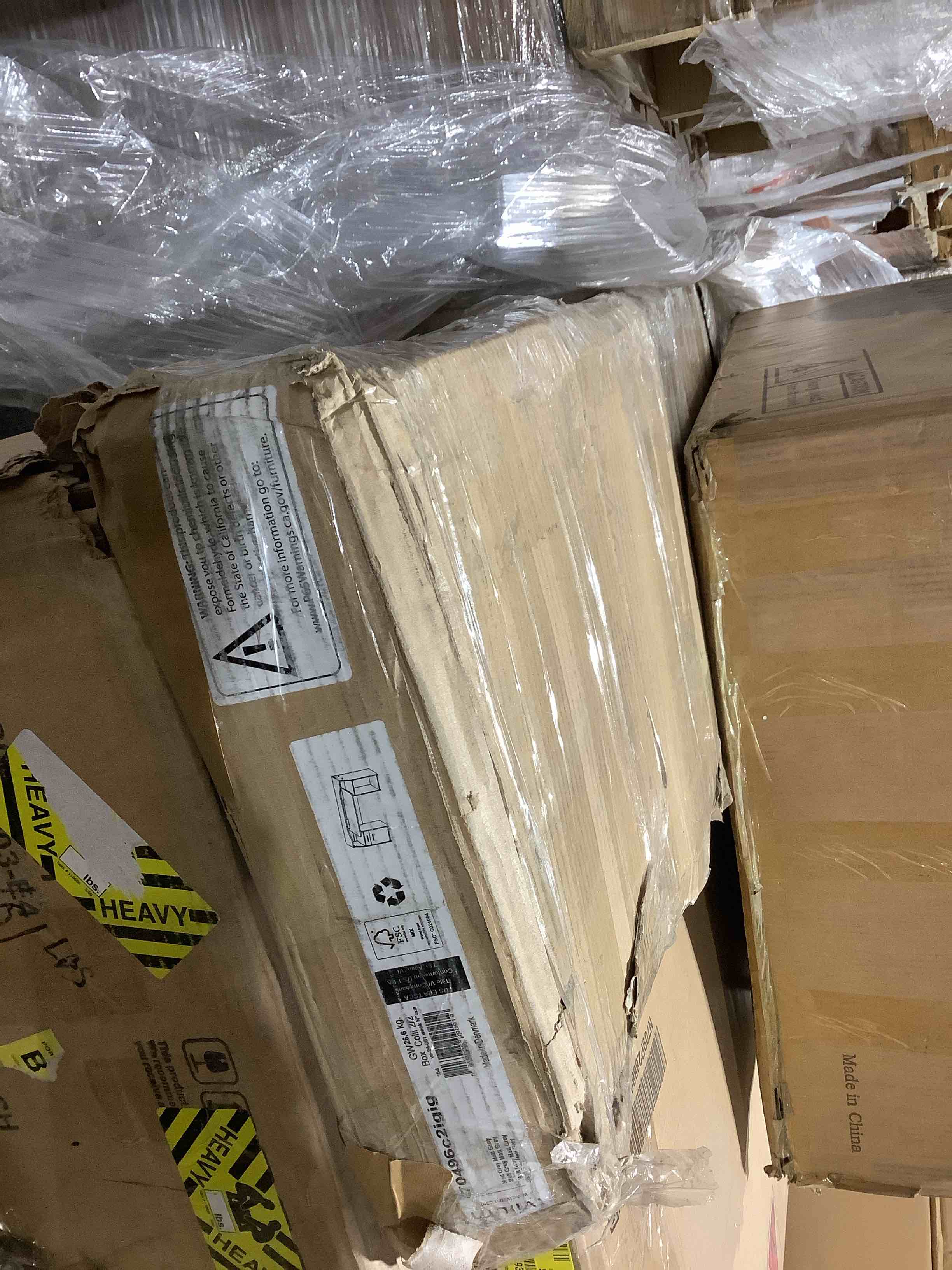 Condition photo showing Good Condition for TVIUM Matt Gray desk with two drawers, incomplete 