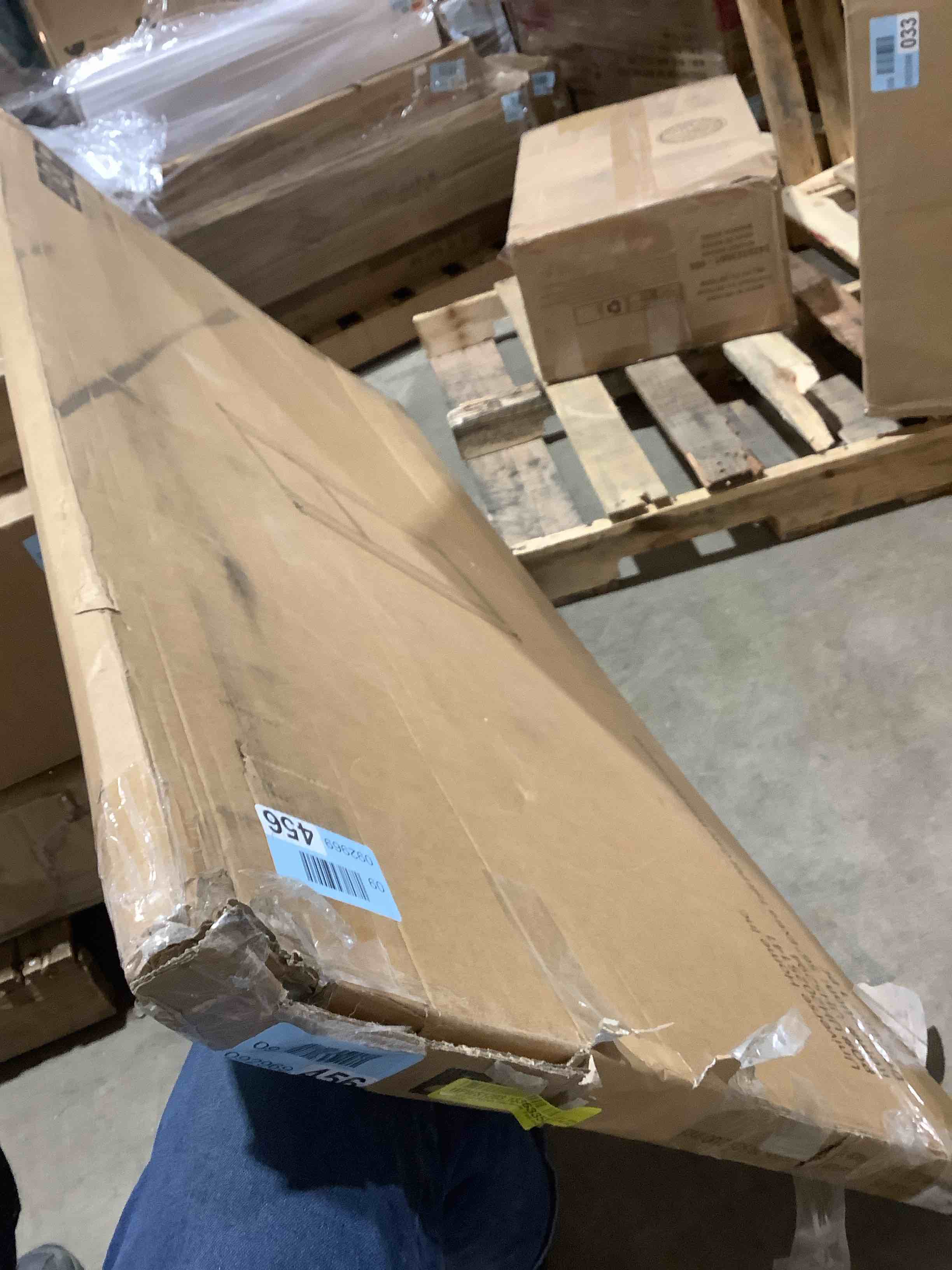 Condition photo showing Good Condition for Extra tall pet gate, clear acrylic tall cat gate 56" white