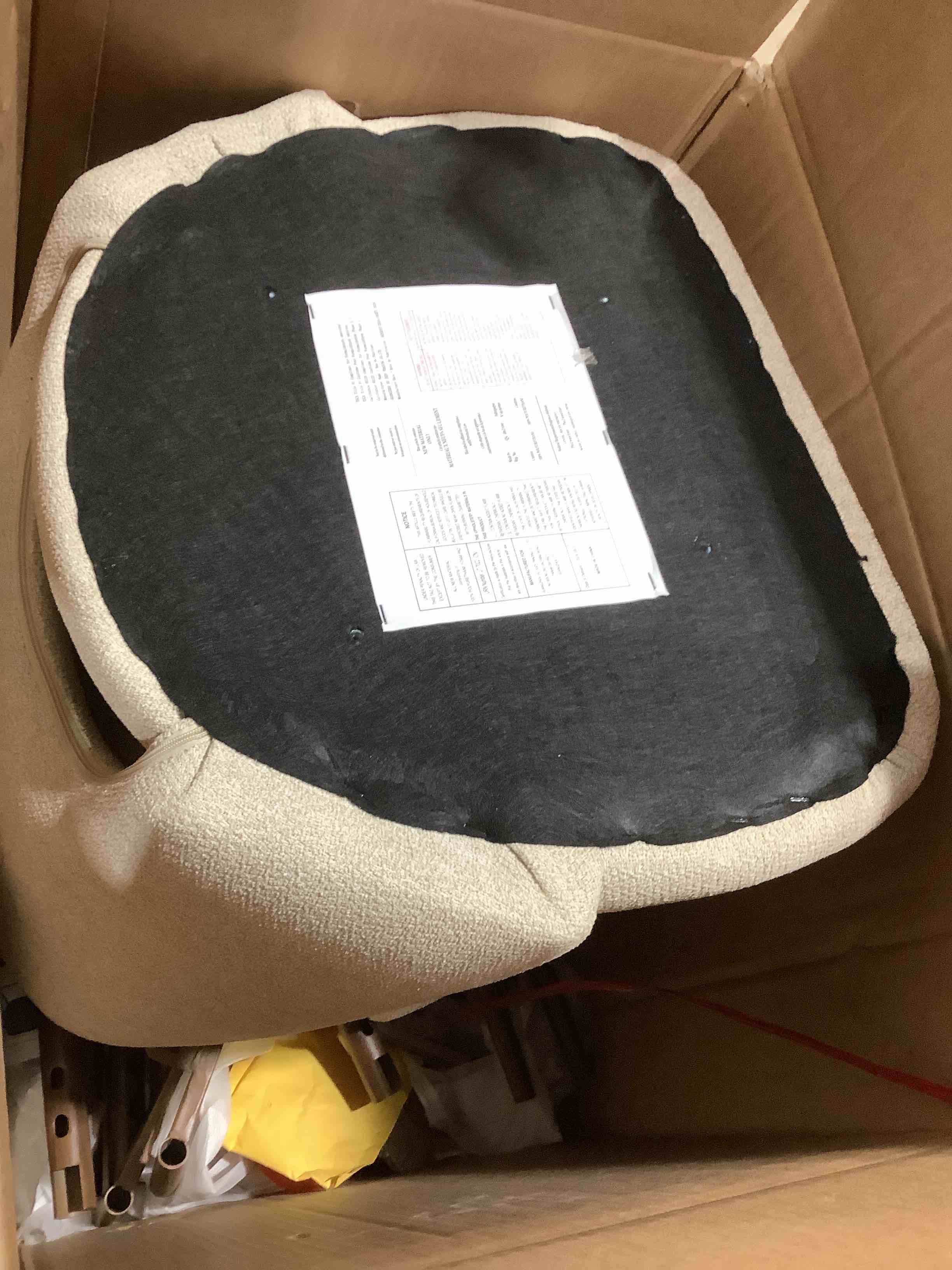 Condition photo showing Good Condition for The Pop Madison Edwin Midbar Walnut  Counter Chair -Beige