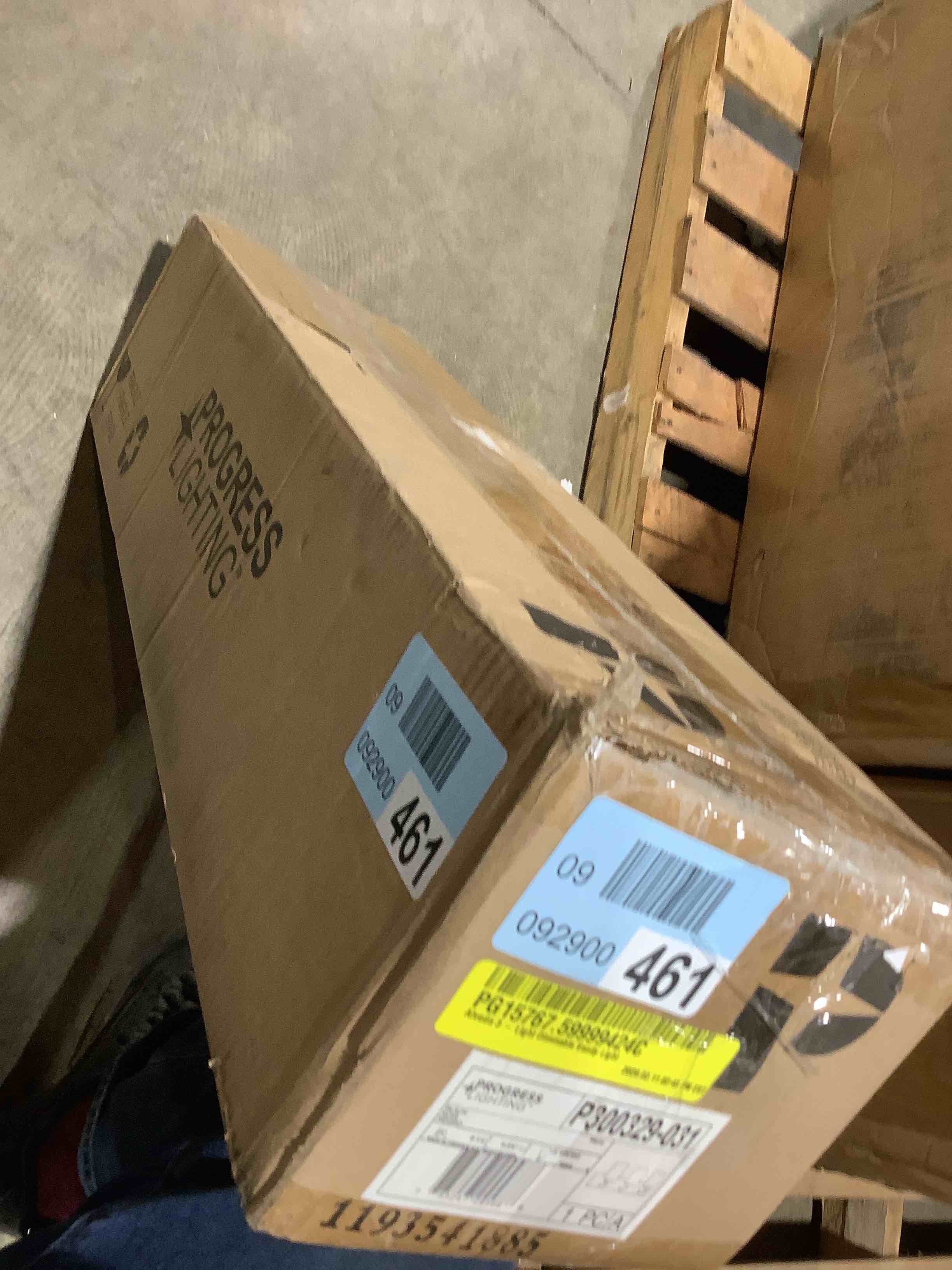 Condition photo showing Good Condition for Merry Collection Three-Light Etched Glass Matte Black Transitional Bath Vanity Light