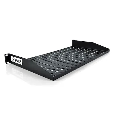 Pyle PLRSTN14U - 1U Server Rack Shelf  Universal Device Server Rack Mounting Tray (Black)