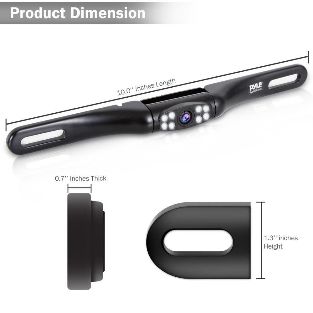 Pyle PLCM2710 - Rear View Backup Camera Parking Reverse Cam Front or Rear Mountable Night Vision Waterproof