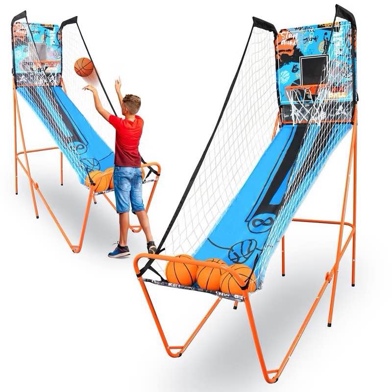 SereneLife Single Hoop Basketball Shootout Indoor Home Arcade Room Game