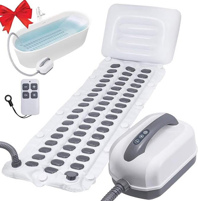 Upgraded 2.0 Bathtub Spa,Bubble Bath Mat-Portable Bathtub Spa Mat - Electric Bubble Massage Mat with Remote Control, Simplicity of Operator,Help You Relax Both Physically and Mentally