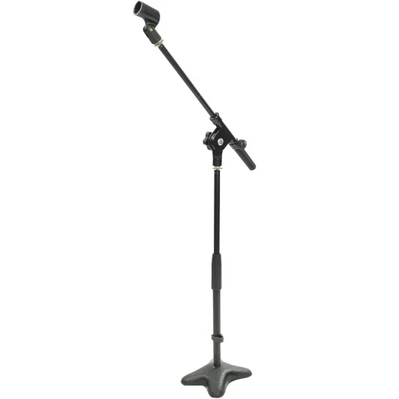 PylePro Adjustable Extendable Freestanding Base Desktop Microphone Stand Black