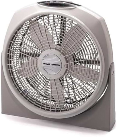 Lasko 20" Wind Tunnel 3-Speed Fan with Remote, A20700, Gray