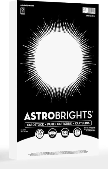 Neenah Paper WAU91670 65 lb 8.5 x 14 in. Color Cardstock Paper - Bright White - Pack of 125