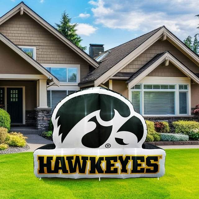 Logo Brands Iowa Hawkeyes Pre-Lit 7’x10’ Team Inflatable