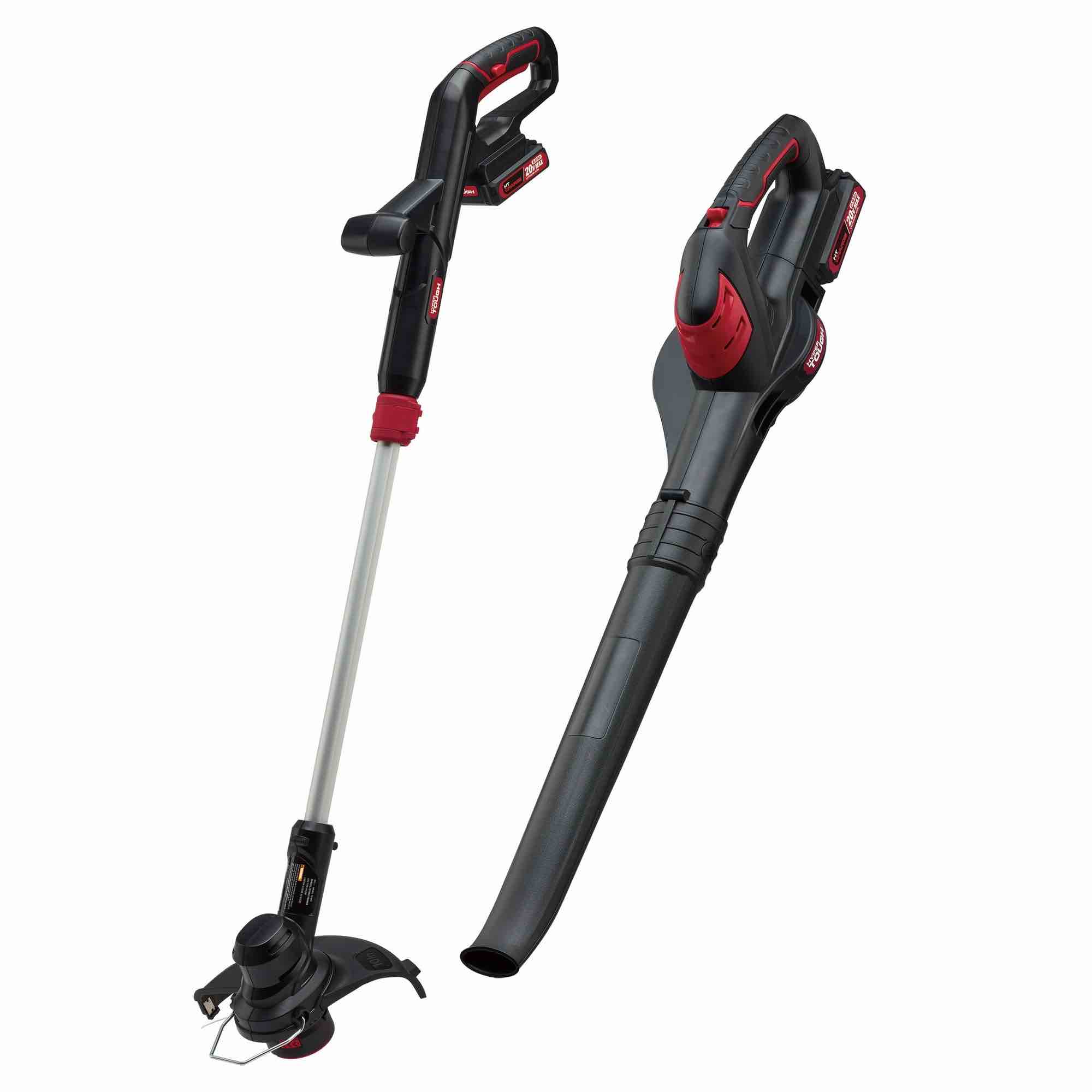 Hyper Tough 20V Max Cordless Combo Kit  10-Inch String Trimmer & 130Mph Sweeper 2.0Ah Battery and Charger Included
