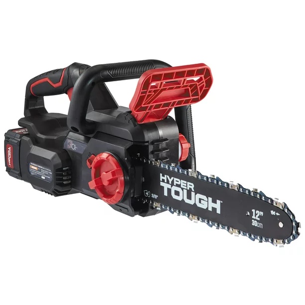 Hyper Tough 20V 4.0Ah Battery Powered 12in Brushless Chainsaw  HT22-401-03-03