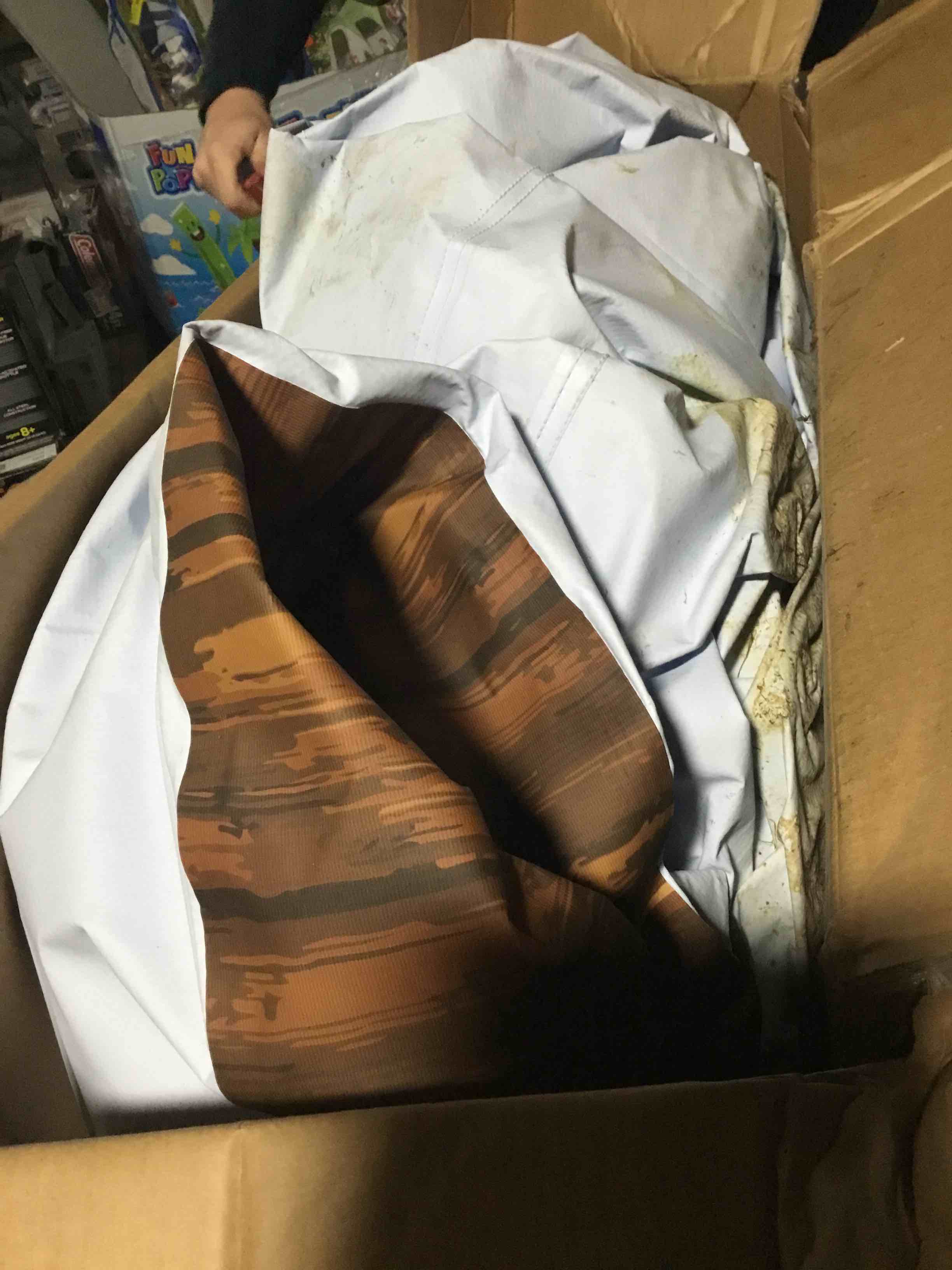 Condition photo showing As Is for Coleman Power Steel 22  x 52  Round Metal Frame Above Ground Pool Set