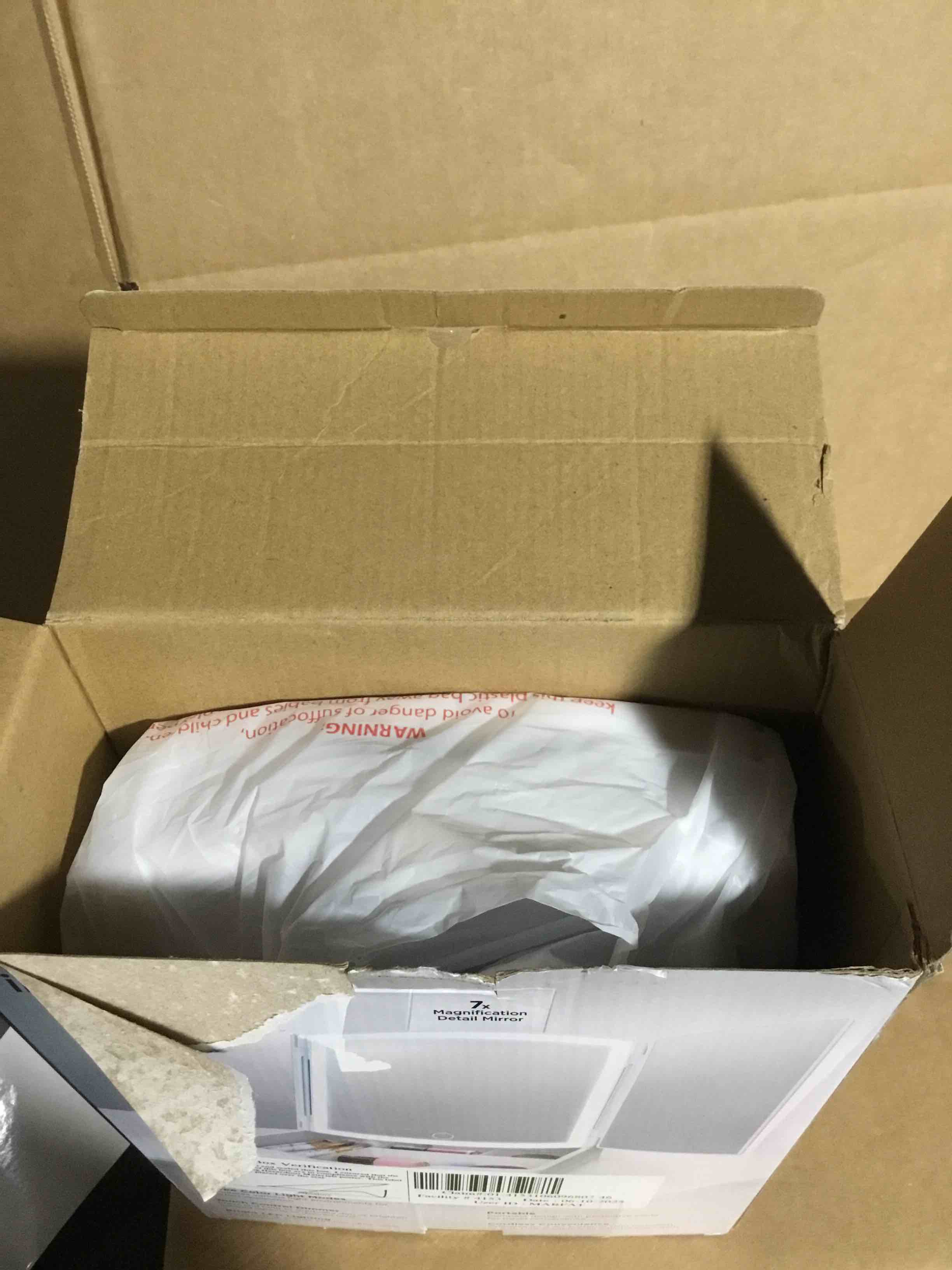 Condition photo showing New/Like New for iHome Vanity Mirror with Lights and Makeup Organizer, Travel Mirror with Three Color Light Modes (iCVS30)