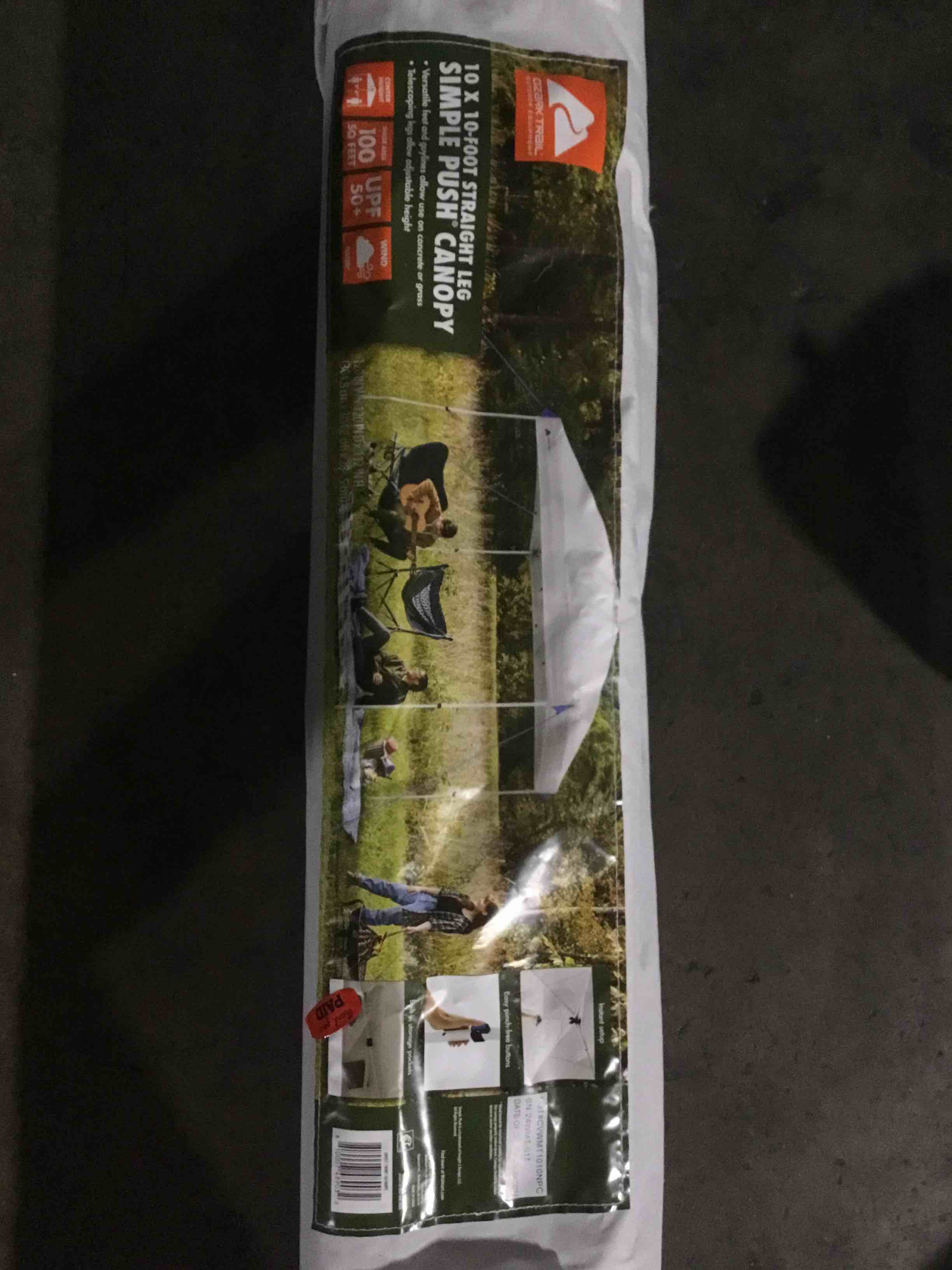 Ozark Trail 10  x 10  Simple Push® Straight Leg Instant Canopy (100 Sq. ft.)