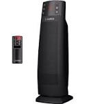 Lasko 22” Oscillating Electric Ceramic Tower Space Heater, Tip-Switch, Remote, Black, CT22850