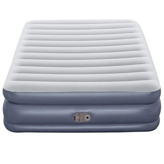 ozark trail queen air mattress, air bed with pump, 18 inch inflatable air mattress, blow up bed