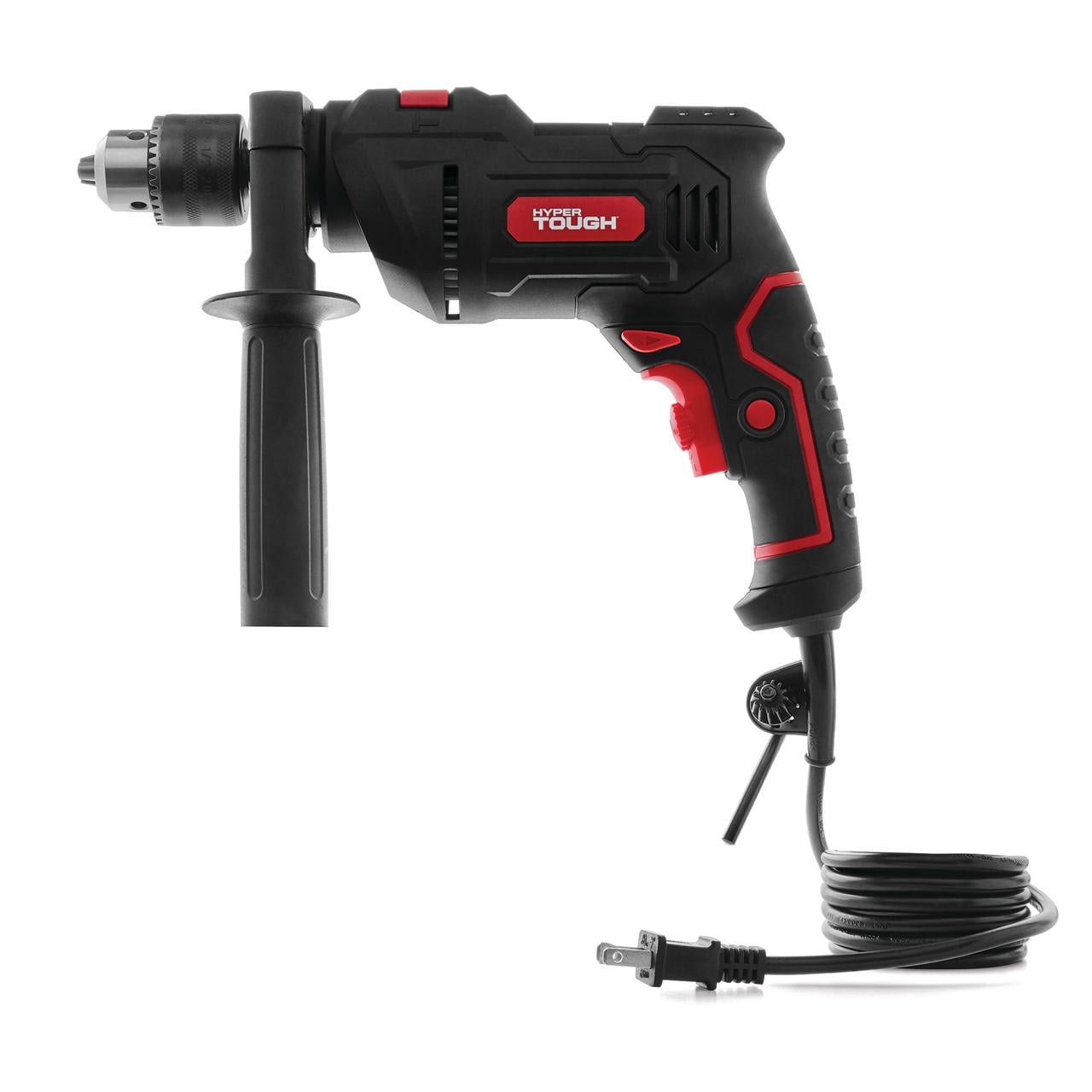 hyper tough 6-amp 1/2-inch corded hammer drill, keyed chuck, 120 volt,td6hd