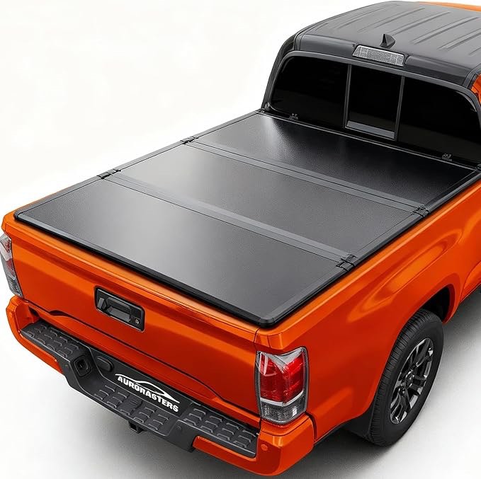 Hard Tri-Fold Truck Bed Tonneau Cover for 2017-2025 Nissan Titan 6.5ft (78.7") Bed, Leakproof & Security, 2025 Nissan Titan Accessories |for Models With or Without The Utili-Track System|