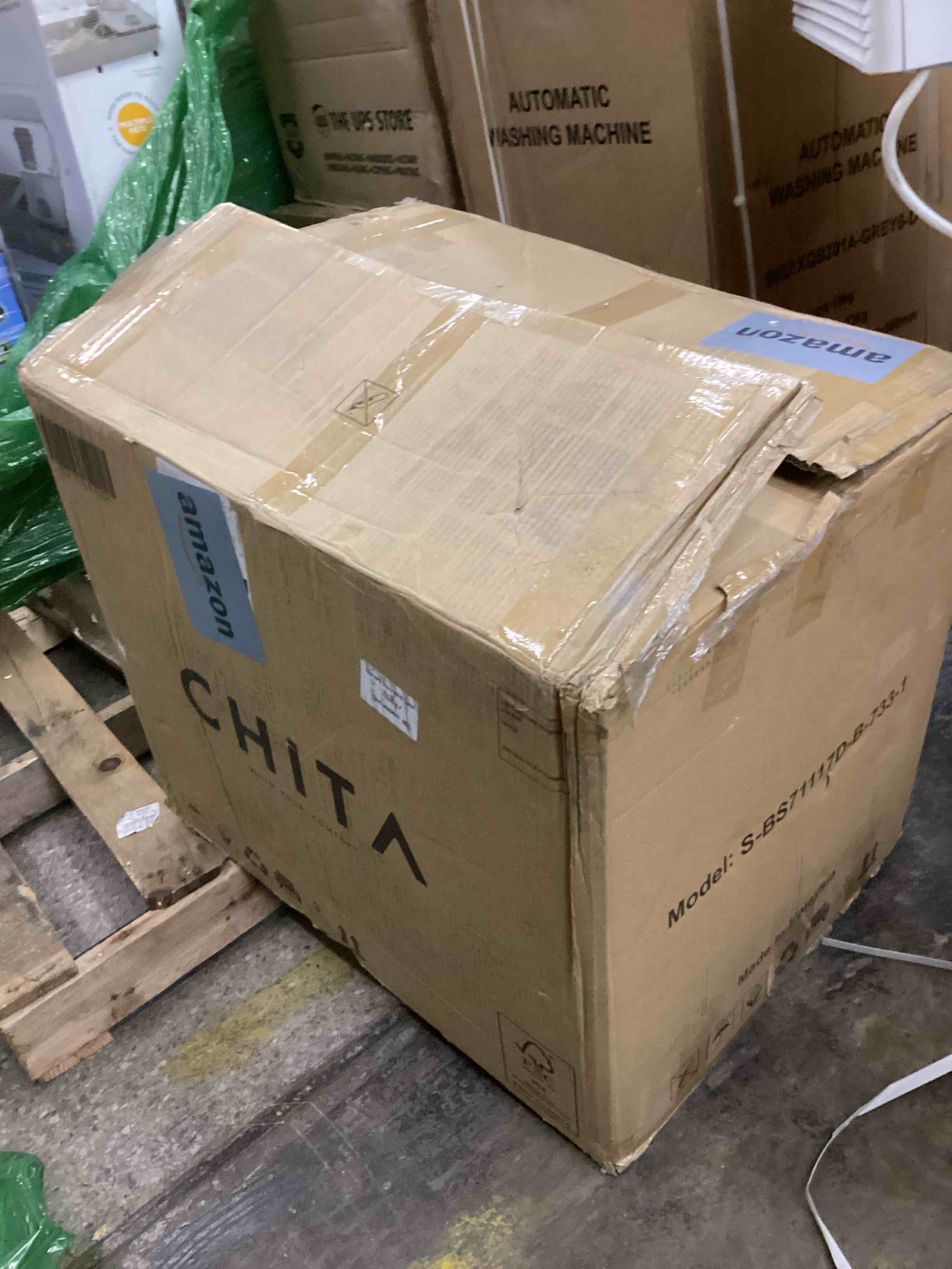 Condition photo showing New/Like New for CHITA Counter Height Swivel Barstool, FSC Certified Upholstered Bar Stool, 26.8" H Seat Height, Fabric in Fog