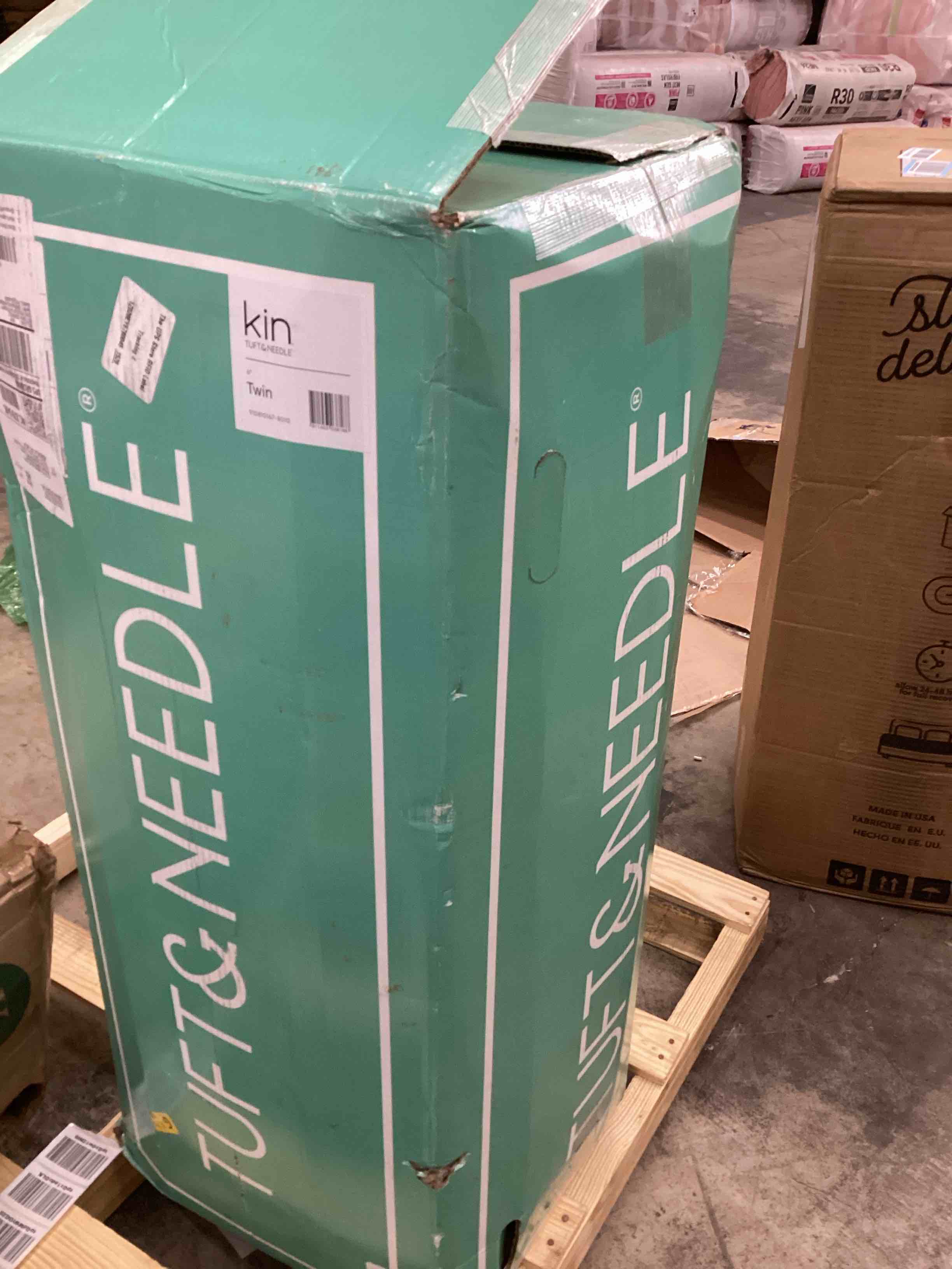Condition photo showing New/Like New for Kin By Tuft & Needle Firm 6" Twin Adaptive Foam Mattress in a Box, Cooling Pressure Relief, Balanced Support, 100 Night Trial, Fiberglass-Free, CertiPUR-US, 10-Year Limited Warranty