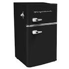 Frigidaire EFR840 Retro Mini Fridge with Freezer & Side Bottle Opener - Small 2 Door Refrigerator for Office Bar or College Dorm Room - 3.2 Cu Ft, Black