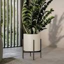 Asbella Mid Century Modern Indoor Metal Pot Planter 4-Leg