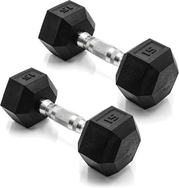 CAP Barbell Coated Dumbbell Set | (2) 15lb, (2) 10lb