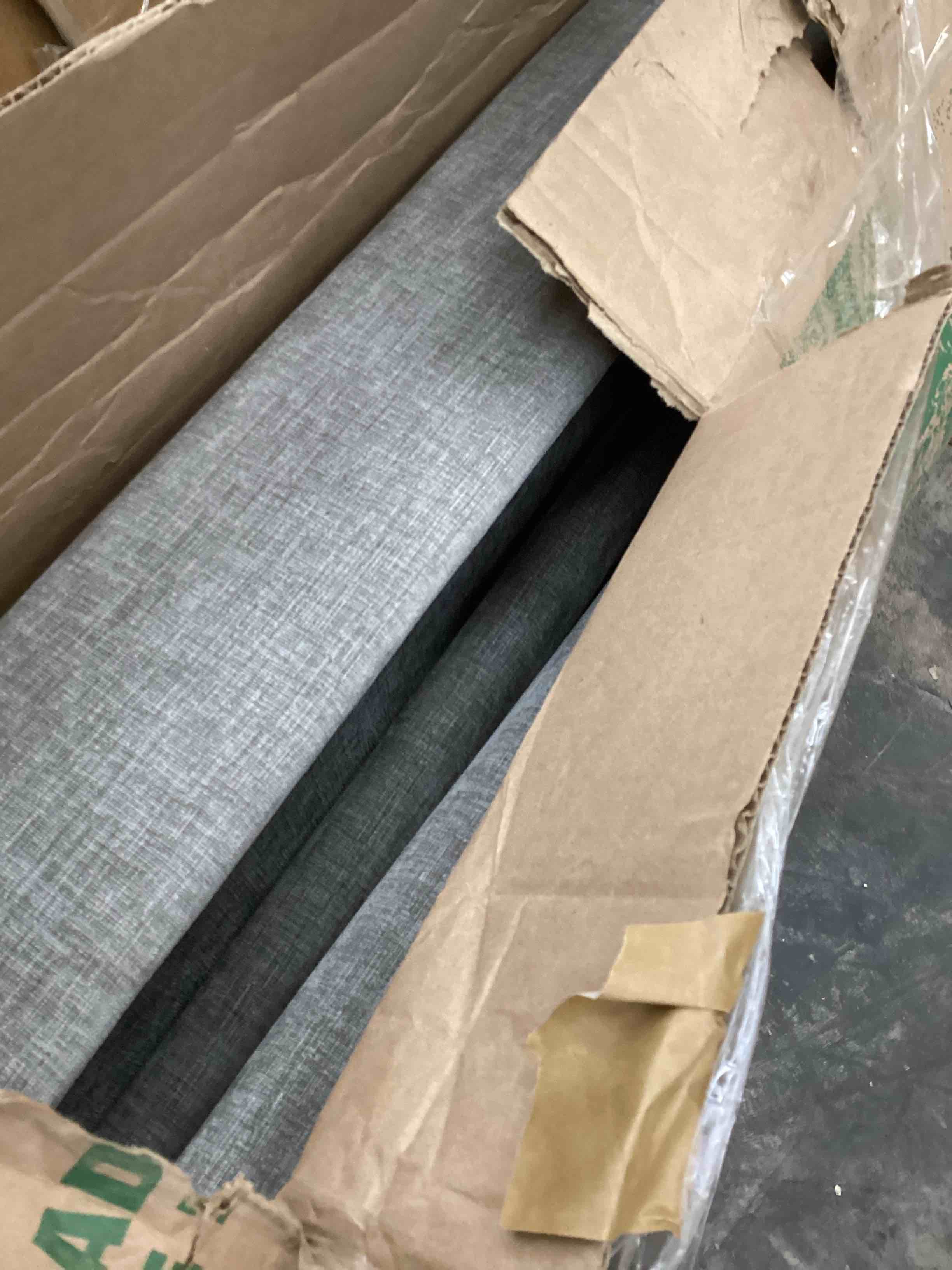 Condition photo showing As Is for (incomplete 1 box only) Shamill Chenille Cloud Sofa Couch with Ottoman – Extra-Plush 2-Layer Cushions with Adjustable Leg Heights for Comfort