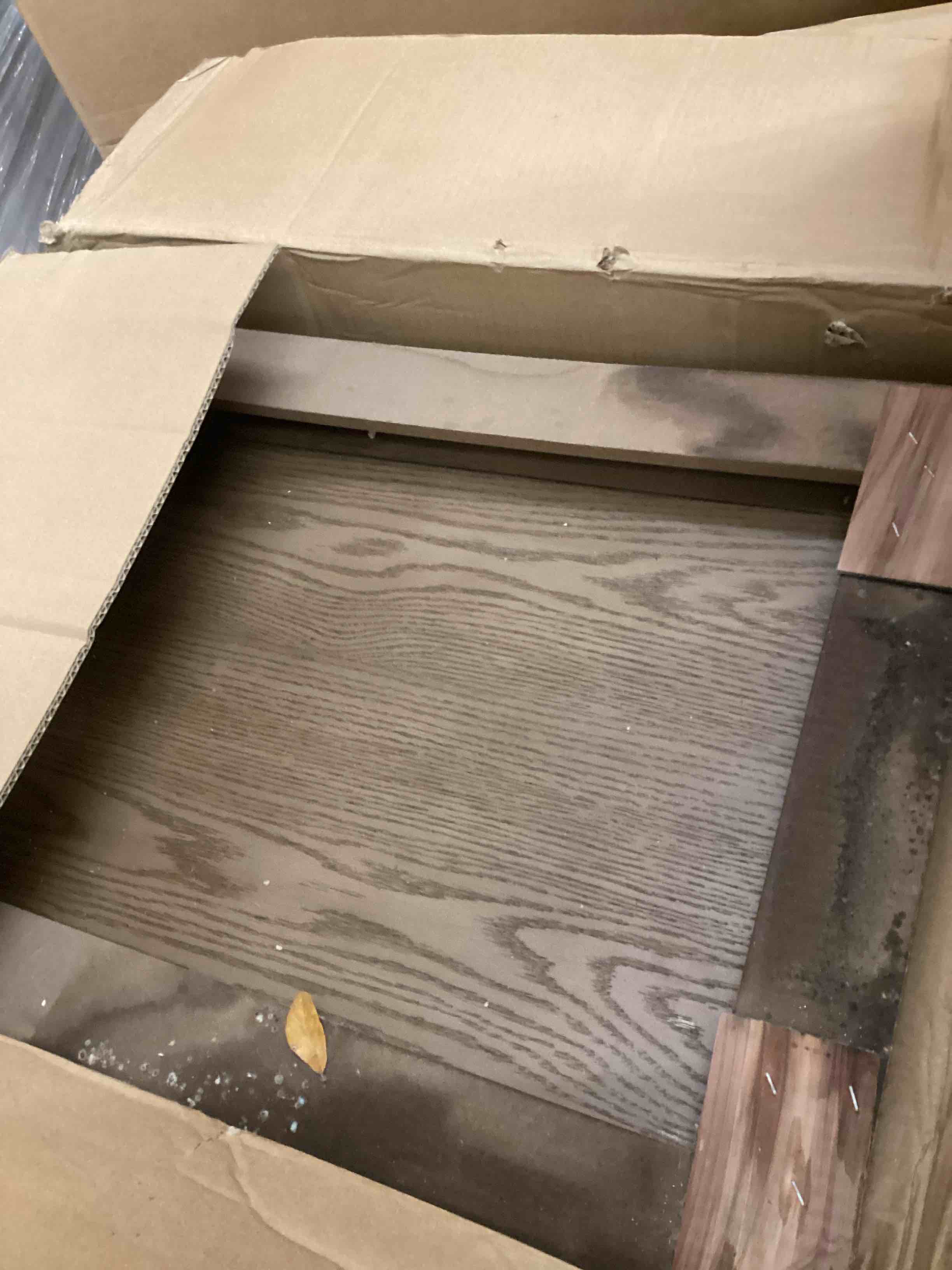 Condition photo showing As Is for Flexsteel Verona Nightstand in Brown Oak W1067-863