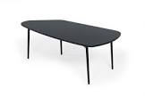 (incomplete only metal legs) andros - black marble + black metal coffee table