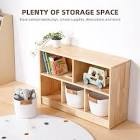 rubber wood 5-compartment montessori shelf