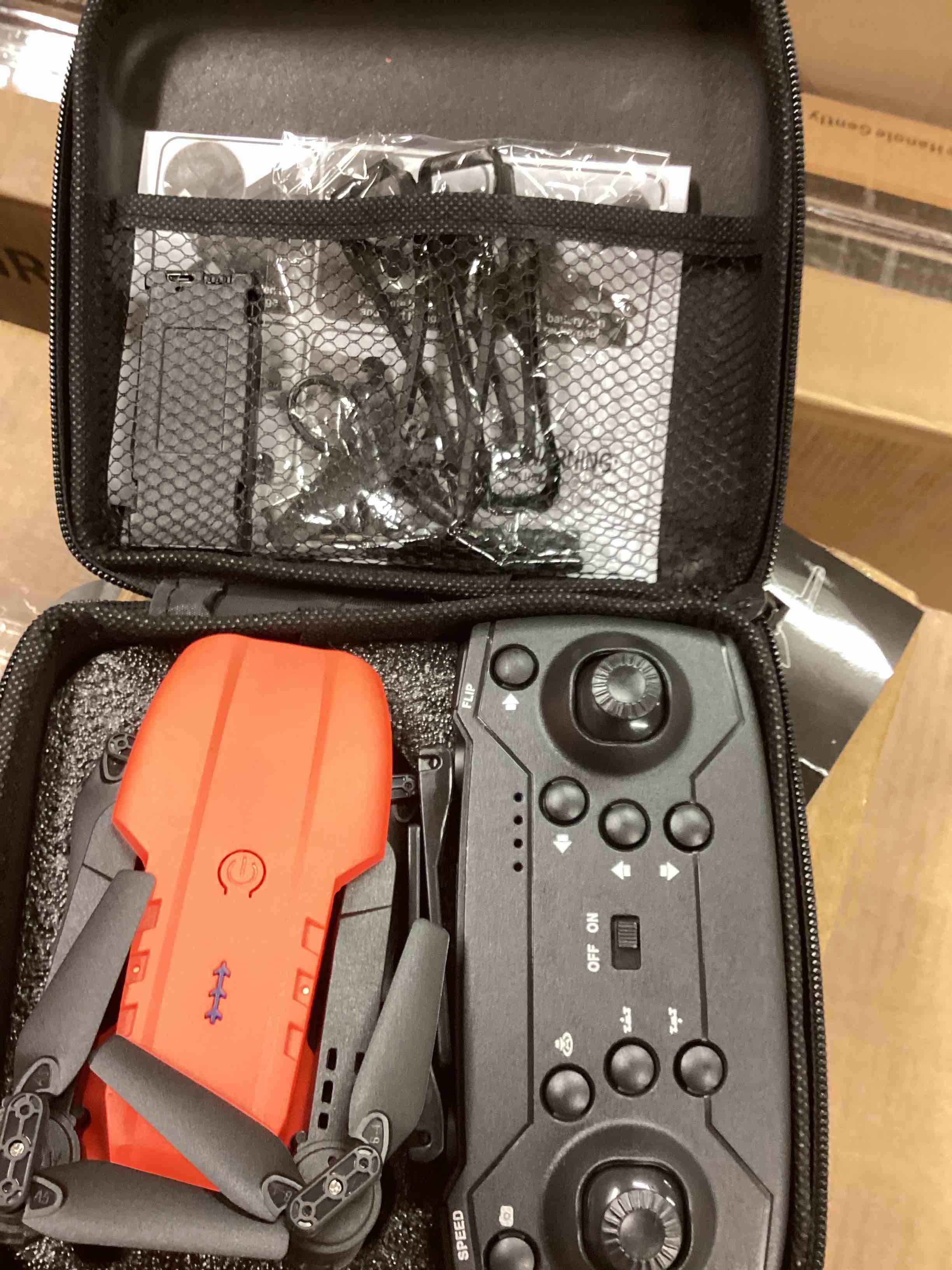 Condition photo showing Good Condition for Sonilco E99 Mini Drone with Dual Camera, Altitude Hold, One-Key Takeoff/Landing, Foldable Design, Gyroscope, Headless Mode, 2 Batteries, 9–12min Flight Time, Brushed Motor – Wi-Fi FPV Drone for Beginners & Teenagers (Ages 14+) (Orange)