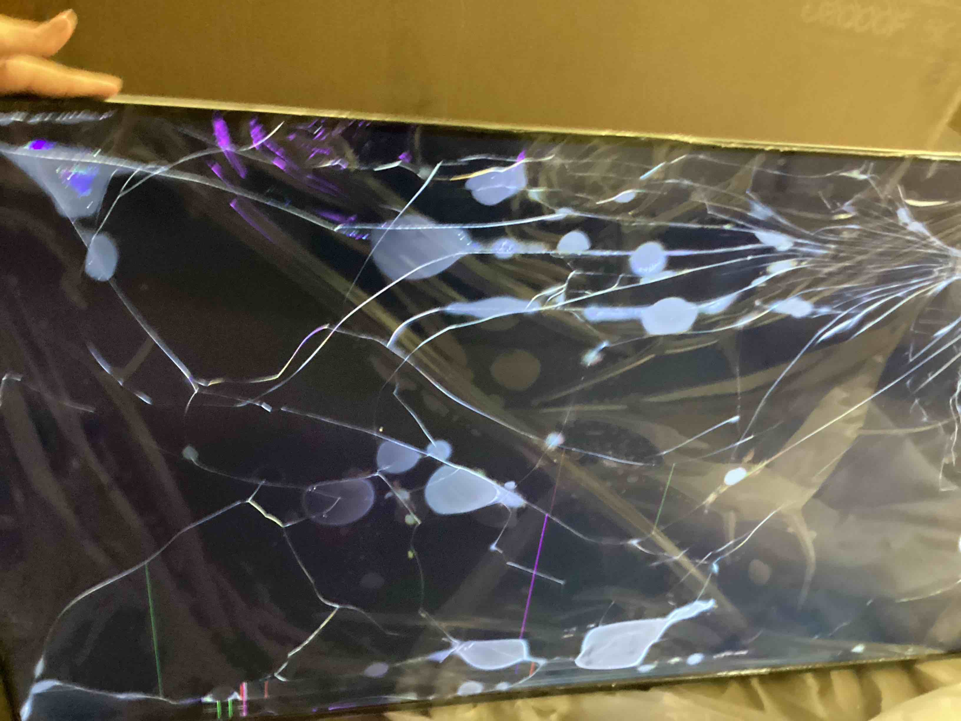 Condition photo showing As Is for Samsung 50-Inch Class Crystal UHD U8000F 4K Smart TV (2025 Model) Endless Free Content, Crystal Processor 4K, MetalStream Design, Knox Security, Alexa Built-in (screen damaged)