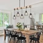 yucheng 5 - light rustic farmhouse metal and wood kitchen island 