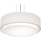 Sanibel 3 Light 18 inch Satin Nickel Pendant Ceiling Light in Linen White