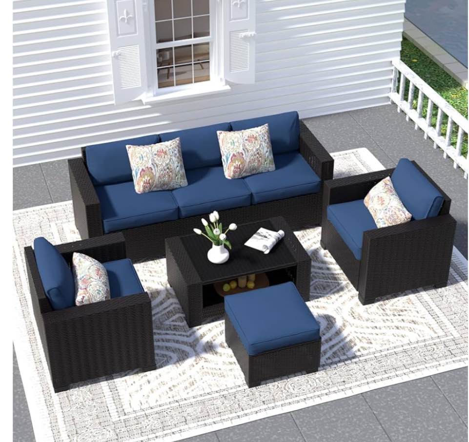 Brand New 7 Piece Wicker Patio Sets